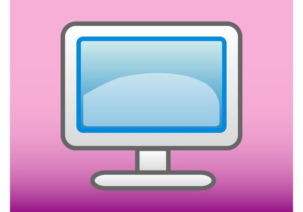 Мультяшный монитор компьютера