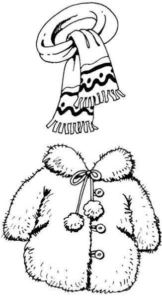 Шубка раскраска для детей