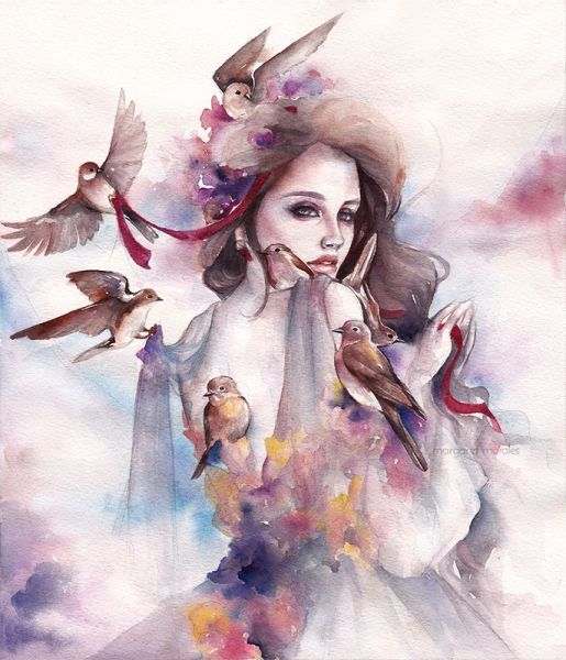 Маргарет Моралес акварель