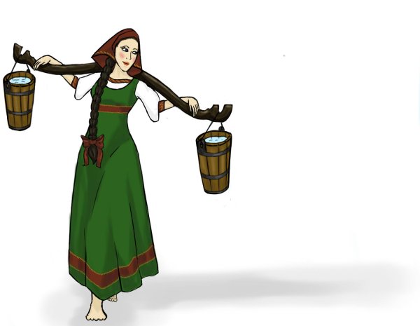 Девушка с коромыслом