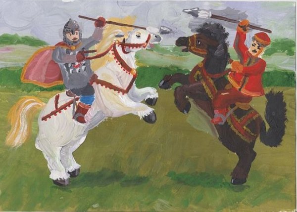 Рисунок эпизод битвы Куликовская битва