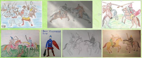 Нарисуй один из эпизодов Куликовской битвы