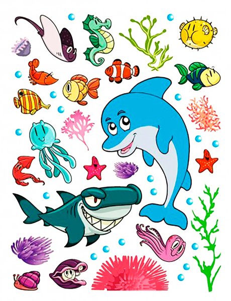 Морские обитатели раскраски для детей