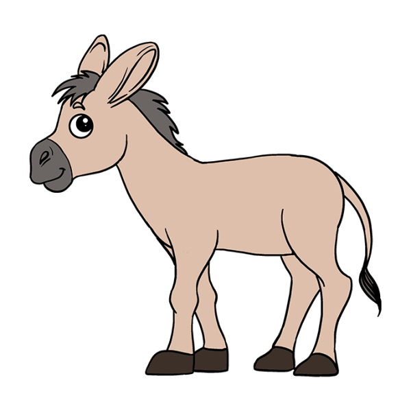 Осел мультяшный