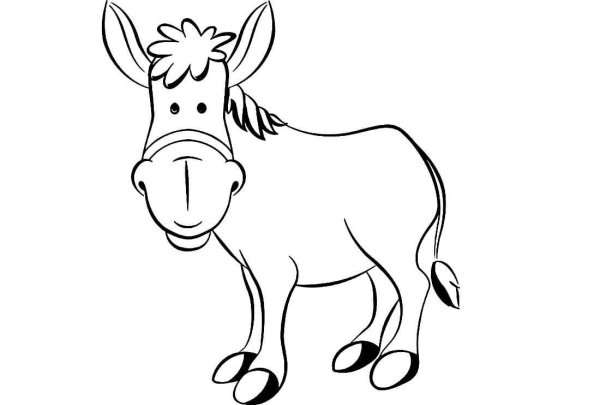 Ослик ИА раскраска