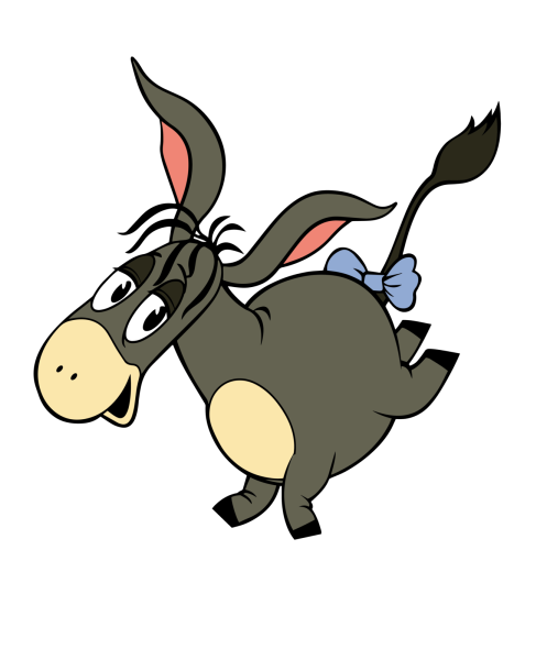 Осел мультяшный