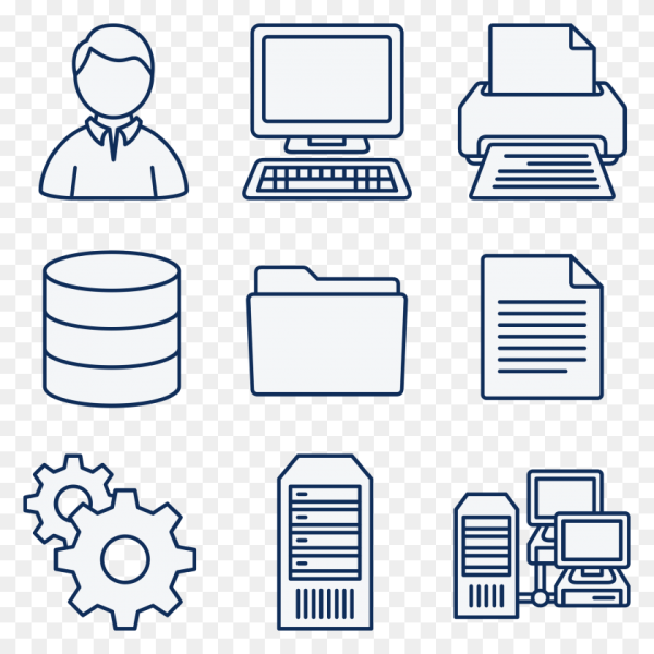 Компьютер схематичное изображение