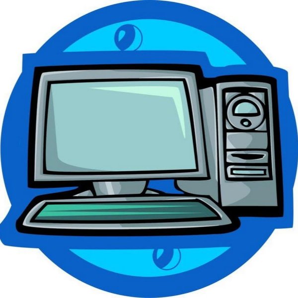 Компьютер мультяшный