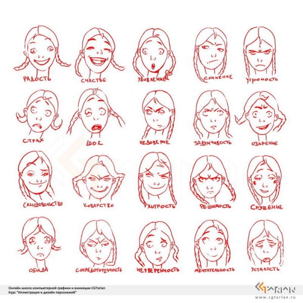 Мимика человеческого лица схема