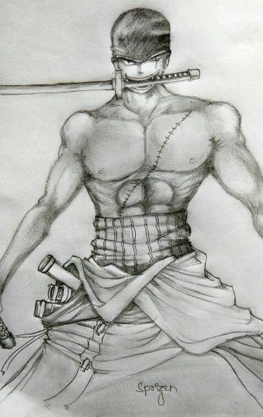 Ророноа Зоро нарисовать