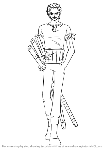 Раскраски Ван Пис Зоро