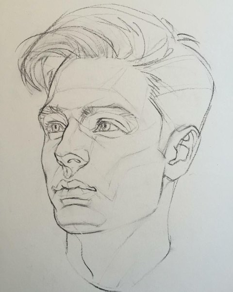 Девушка карандашом