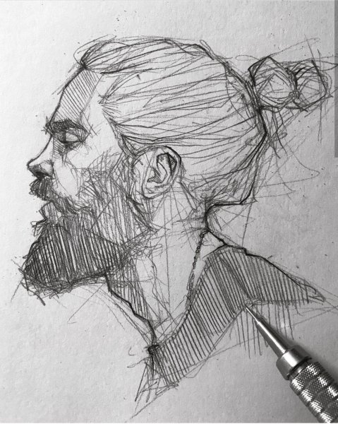 Скетч головы