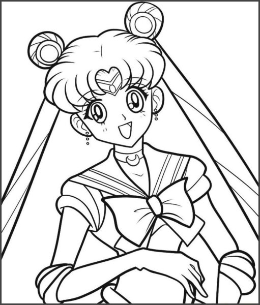 Сейлор Мун чёрно-белый