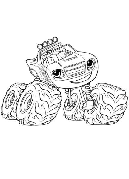 Раскраска Вспыш и чудо машинки