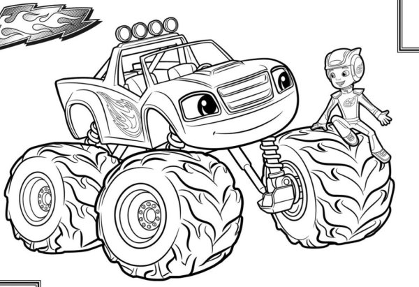 Раскраска Вспыш и чудо машинки Зэг