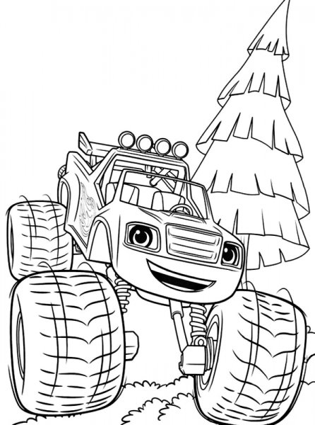 Раскраска монстр трак Вспыш