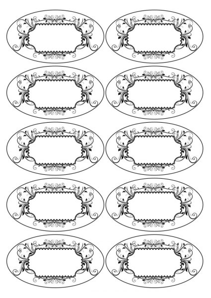 Трафареты для надписей на баночки