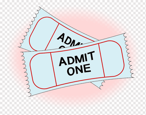 Билет на прозрачном фоне