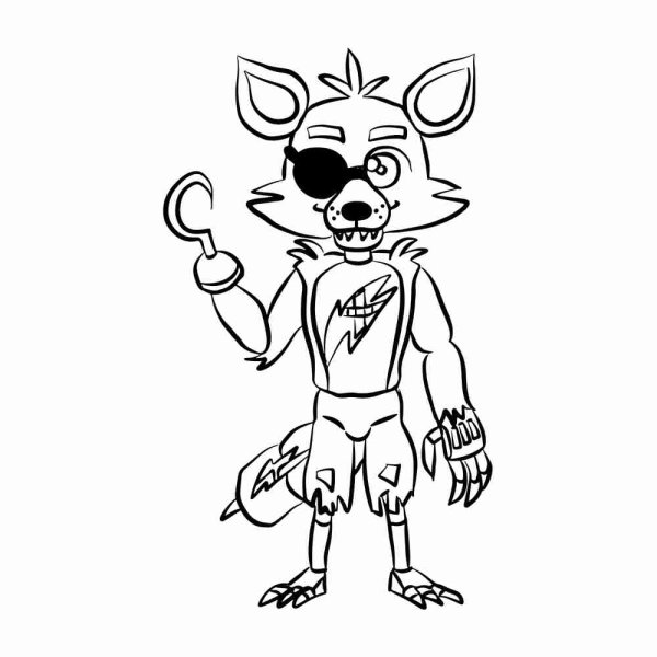 Раскраска 5 ночей с Фредди Фокси