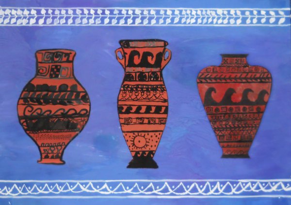 Греческие вазы изо