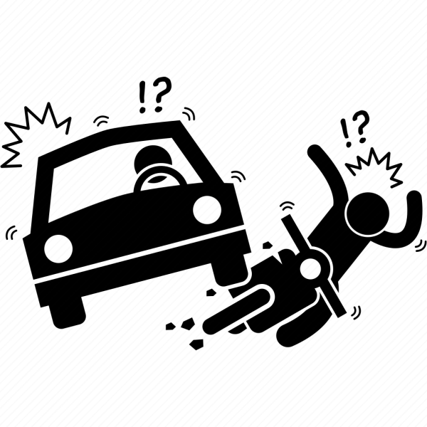 Мультяшный автомобиль в ДТП