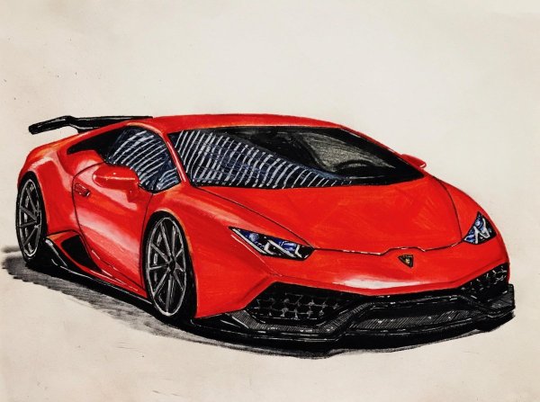 Lamborghini Huracan risunok