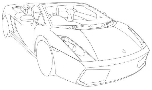 Раскраска Lamborghini Gallardo