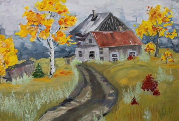 Детские работы на тему осенний Вернисаж