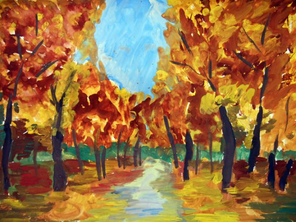 Выставка детских рисунков осень