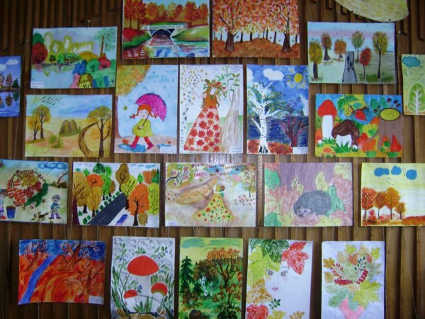 Рисунки на тему осенний Вернисаж для начальной школы