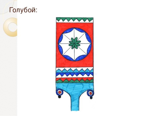 Эскиз декоративного украшения прялки
