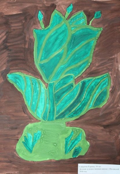 Рисование каменный цветок в сказке Бажова