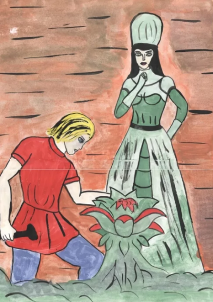 Горный мастер Бажов иллюстрации карандашом