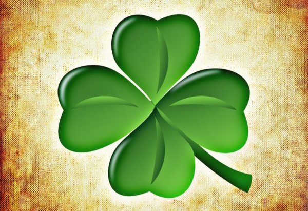 Счастливый четырехлистный Клевер