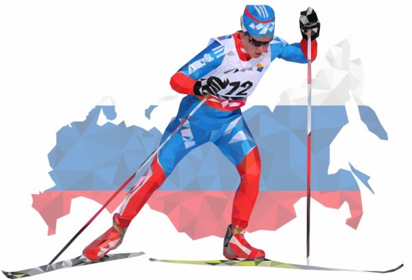 Лыжник силуэт