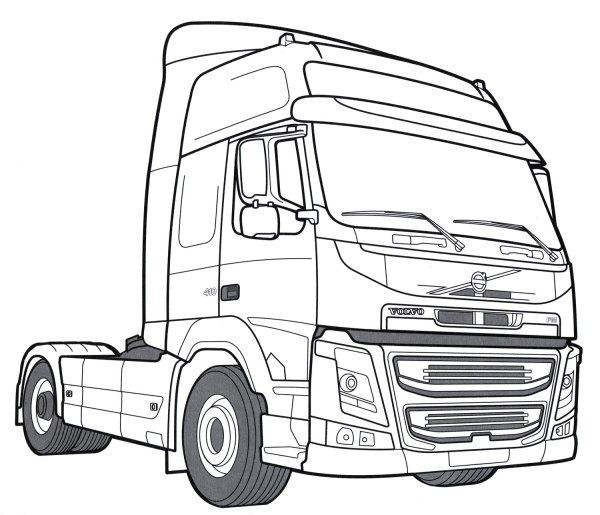 КАМАЗ 5490 раскраска