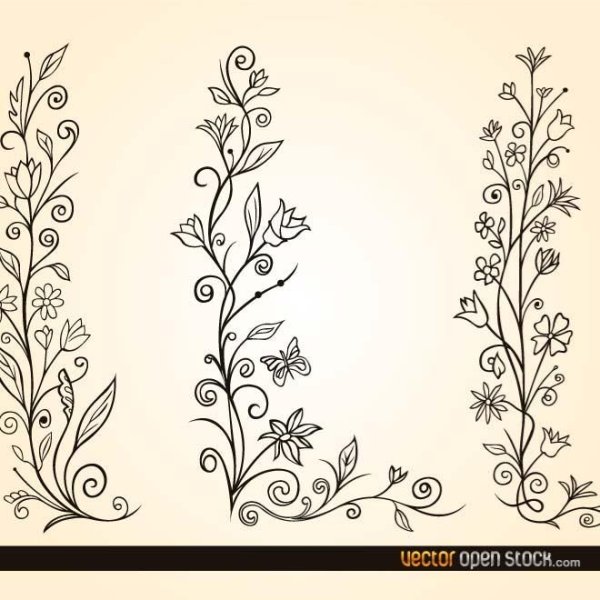 Растительный орнамент несложный