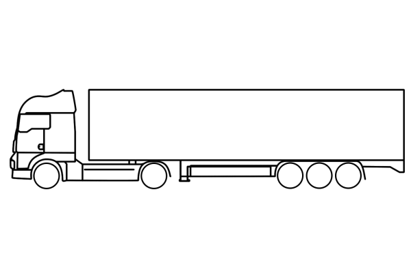 Грузовик сбоку разукраска