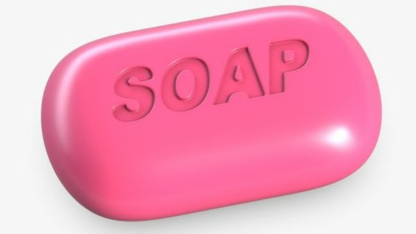 Розовое мыло
