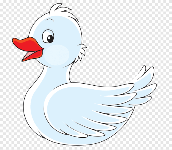 Белая утка мультяшная