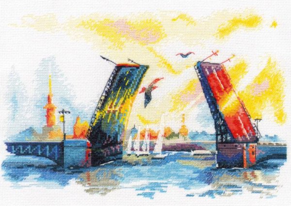 Вышивка Дворцовый мост Овен