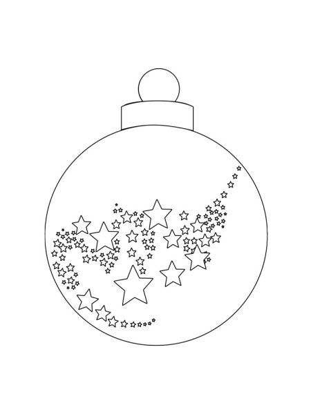 Новогодние разукрашки для детей елочные игрушки