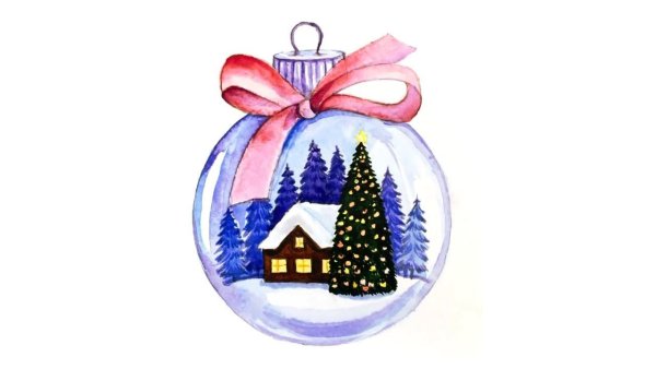 Раскраска новогодние игрушки