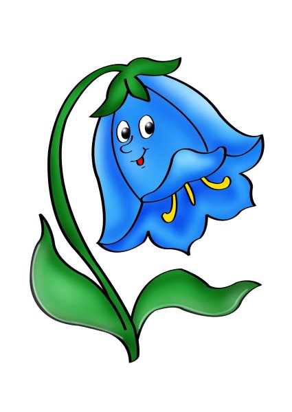 Цветы мультяшные