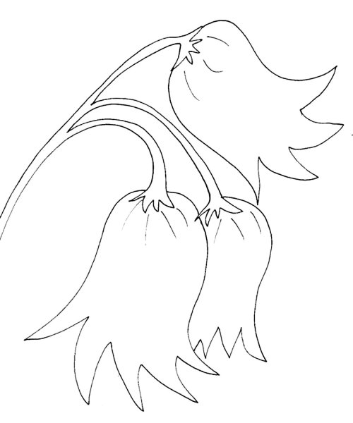 Колокольчик нарисованыйцветок