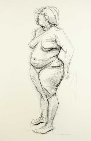 Очертания тела девушки