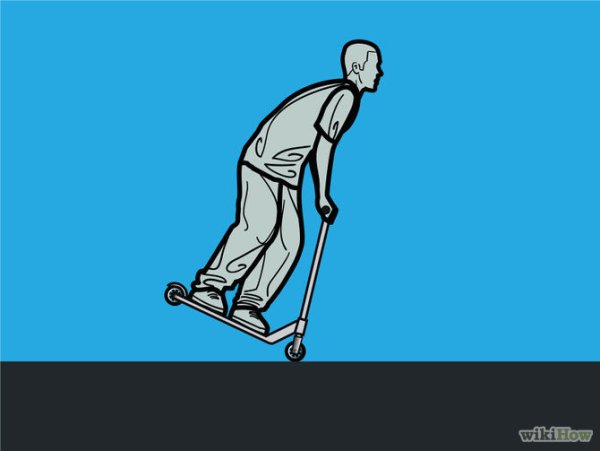 Нарисовать трюковой самокат