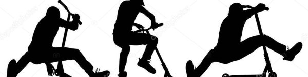 Силуэт с самокатом