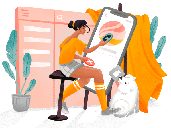 Дизайнер иллюстрация